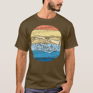 Camiseta Músico de Brass Cornetista de Notación de Música d