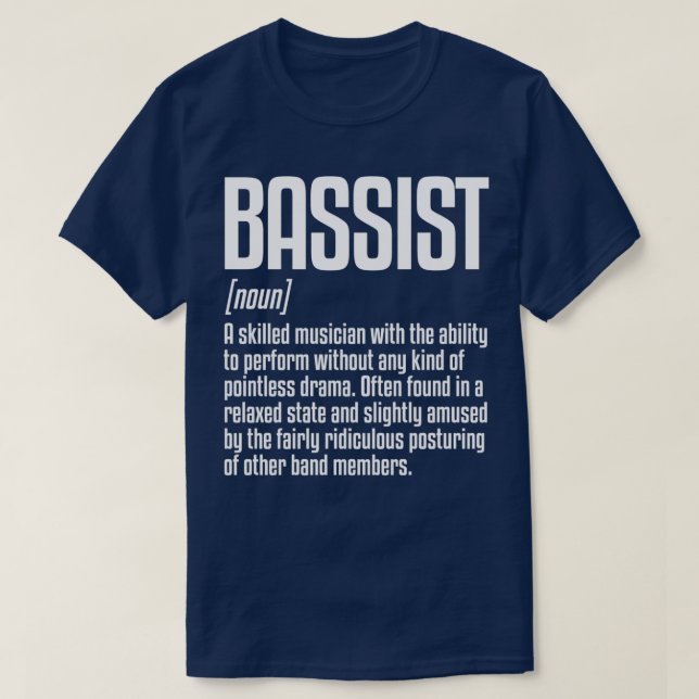 Camiseta Músico de definición de Battend Bass Player 1  (Diseño del anverso)