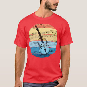 Camiseta Músico de doble barra de notación de música Baid