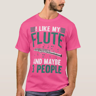 Camiseta Músico de flautista flautista de banda que marcha