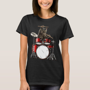 Camiseta Músico de gato tamborilero tambora a gatito
