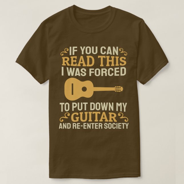 Camiseta Músico de guitarra acústica (Diseño del anverso)