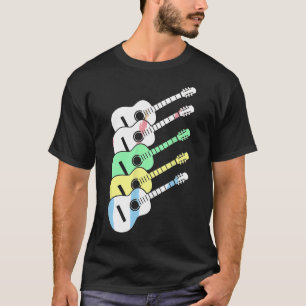 Camiseta Músico de guitarra acústica Retro Strings Guitarra