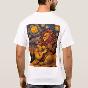 Camiseta Músico de guitarra al aire libre de León Tee gráfi