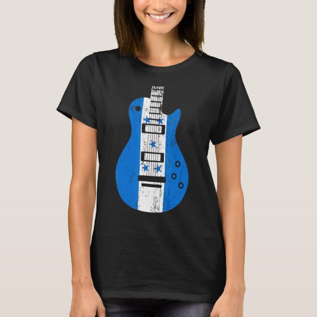 Camiseta Músico de guitarra de la bandera de Honduras (Anverso)