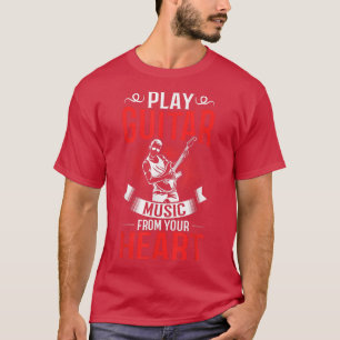Camiseta Músico de guitarra del guitarrista cita a acústica