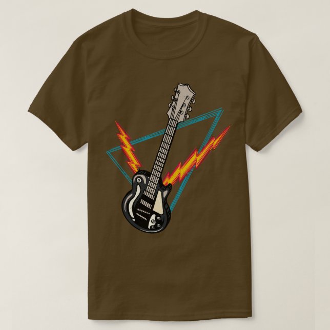 Camiseta Músico de guitarra eléctrica de rock (Diseño del anverso)