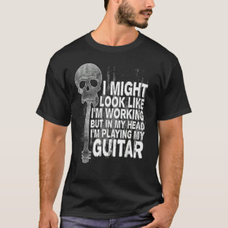 Camiseta Músico de guitarra, guitarra, Bass, diciendo