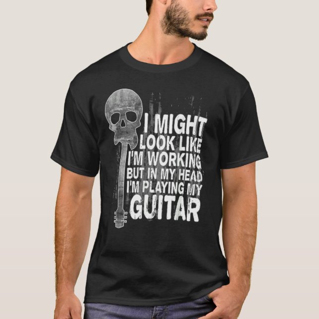 Camiseta Músico de guitarra, guitarra, Bass, diciendo (Anverso)