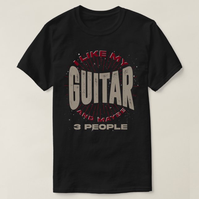 Camiseta Músico de guitarra musical guitarista de rock (Diseño del anverso)