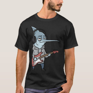 Camiseta Músico de guitarra pez espada – Música cansada per