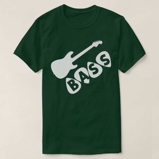 Camiseta Músico de guitarra retro Bass Guitarista (Diseño del anverso)