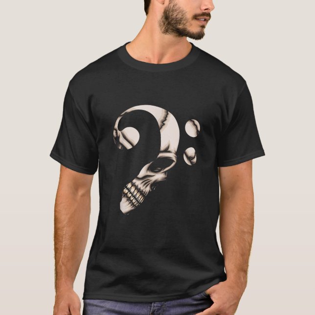 Camiseta Músico de guitarra Skull Bass Band Pla (Anverso)