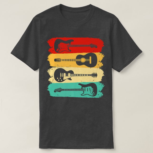 Camiseta Músico de guitarra vintage (Diseño del anverso)