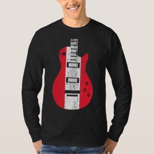 Camiseta Músico de guitarra vintage de la bandera de Austri