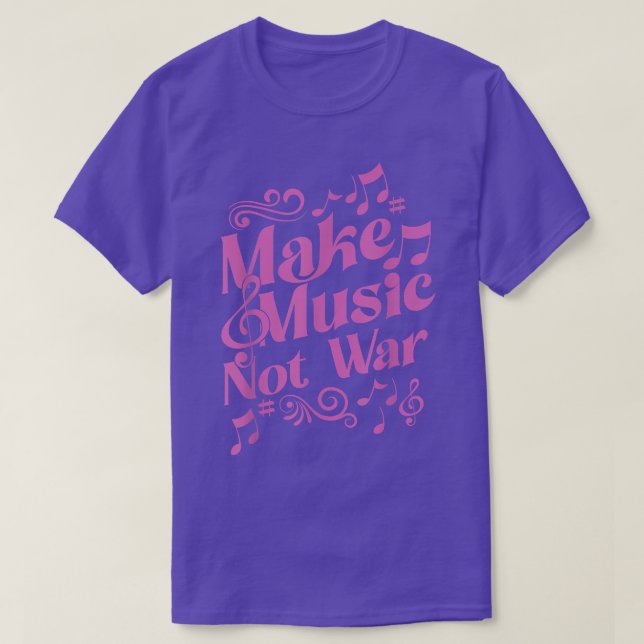 Camiseta Músico de guitarra y baterista hacen música no gue (Diseño del anverso)