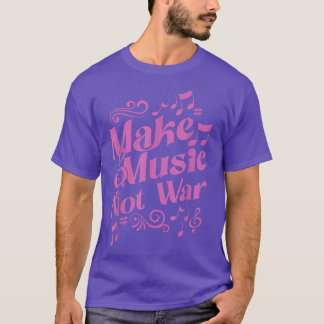 Camiseta Músico de guitarra y baterista hacen música no gue