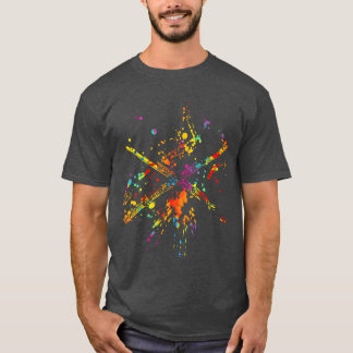 Camiseta Músico de instrumentos musicales Lover Rainbow vi