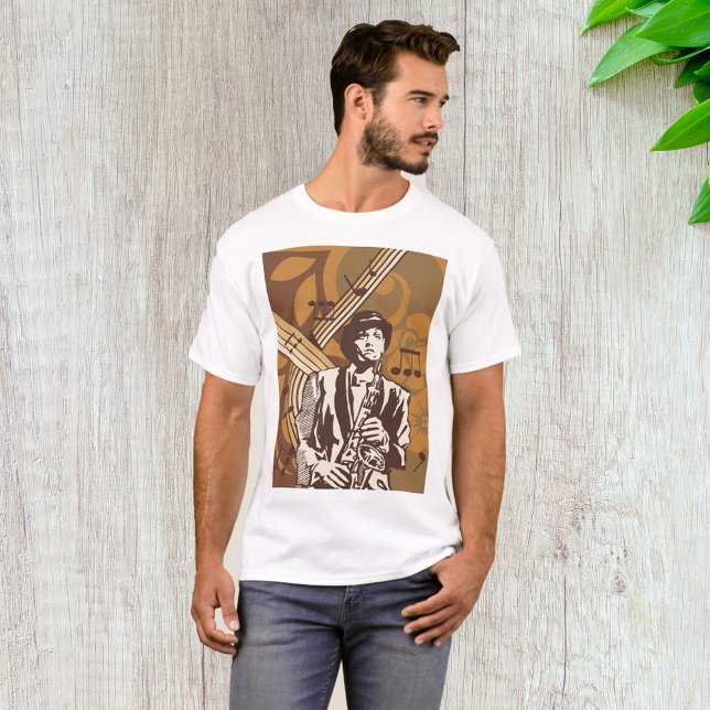 Camiseta Músico de Jazz con Saxofón (Subido por el creador)