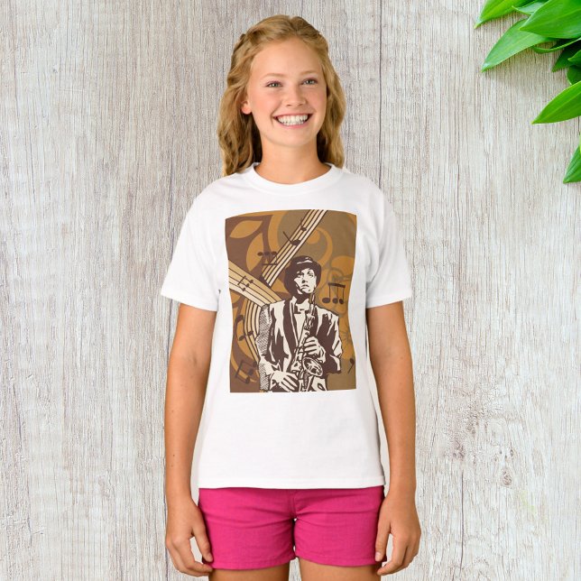 Camiseta Músico de Jazz con Saxofón (Subido por el creador)