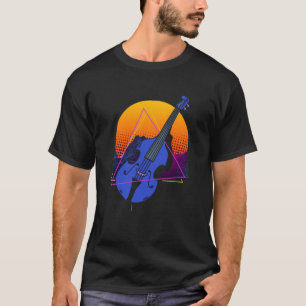 Camiseta Músico de jazz de contrabajo de doble bajo abstrac