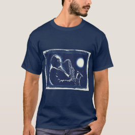 Camiseta Músico de Jazz de Saxofón Blues Arte Pop Notas Mus