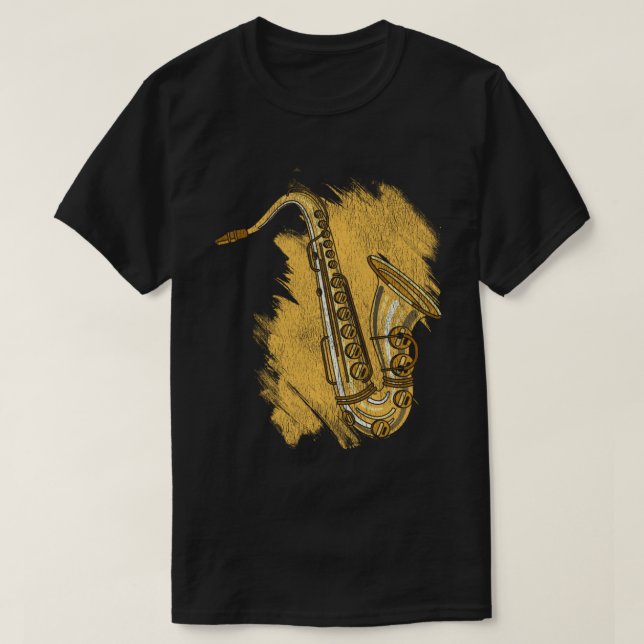 Camiseta Músico de Jazz entrega instrumento musical el Pu s (Diseño del anverso)