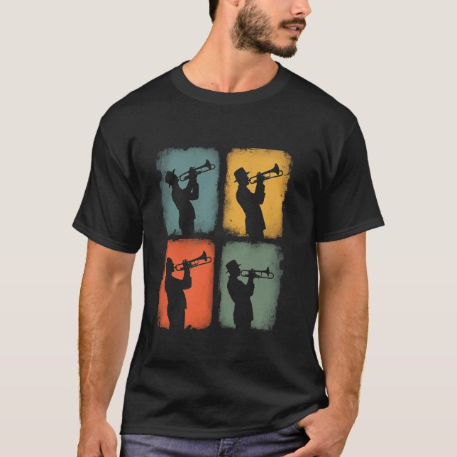 Camiseta Músico de jazz retro (Anverso)