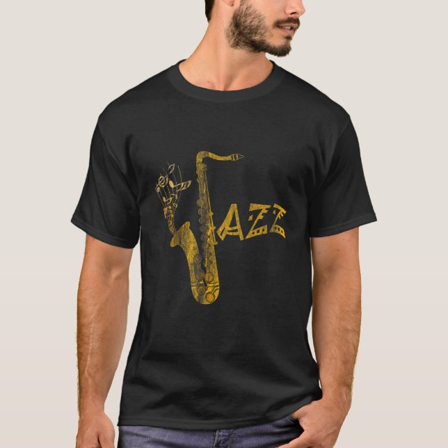 Camiseta Músico de Jazz Saxofonista Regalo Saxofón (Anverso)