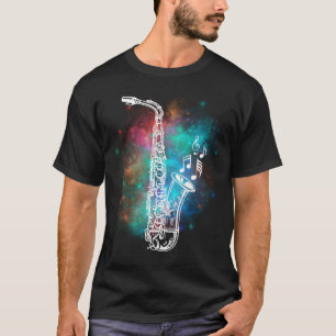 Camiseta Músico de Jazz Saxofonista Regalos Saxofónicos