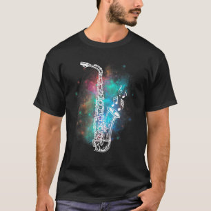 Camiseta Músico de Jazz Saxofonista Saxofón