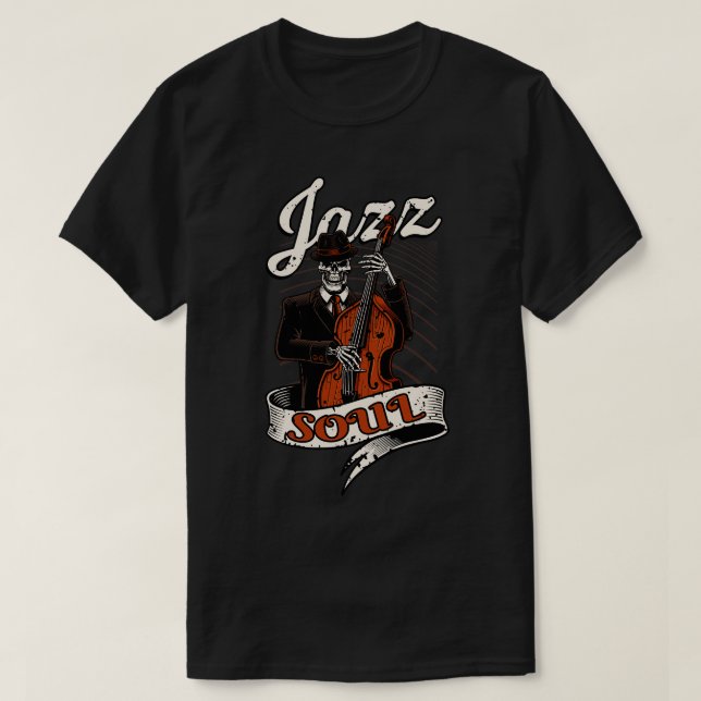 Camiseta Músico de Jazz Soul Bass (Diseño del anverso)