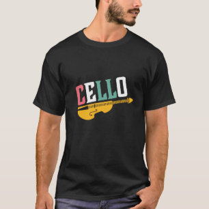 Camiseta Músico de jugador de vídeo vintage y retro Cello
