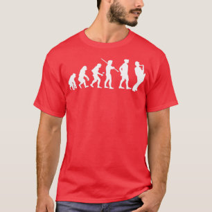 Camiseta Músico de jugador saxofón de evolución humana