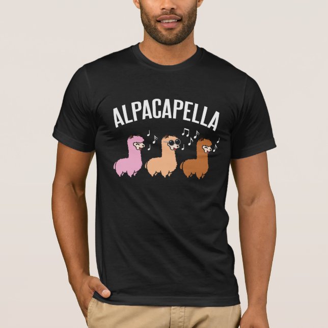 Camiseta Músico de la música de la llama de la alpaca de (Anverso)