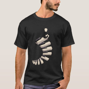 Camiseta Músico de Melodía Interminable Pianista Amante de