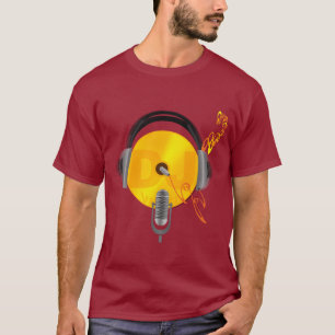 Camiseta Músico de mezcla del disc jockey de la música del