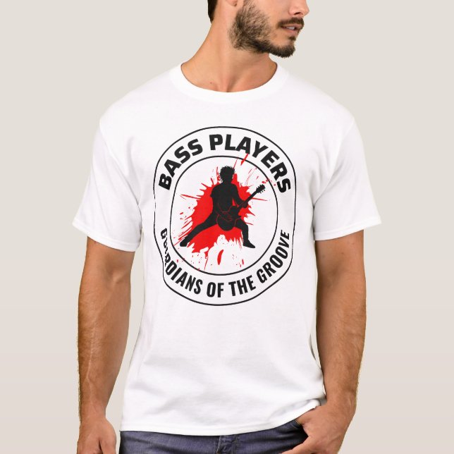Camiseta Músico de música Bass Guitar Player Battend Funny (Anverso)