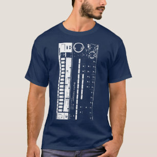 Camiseta Músico de música de baile EDM Sintetizador Retro T