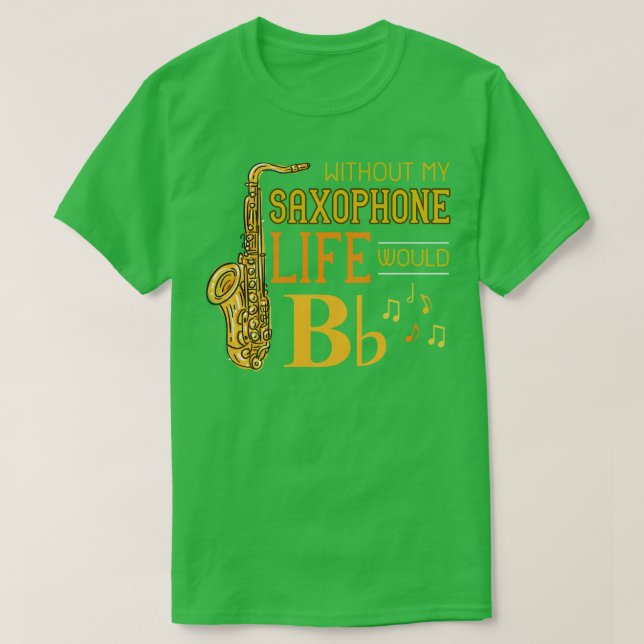 Camiseta Músico de música jazz saxofón (Diseño del anverso)