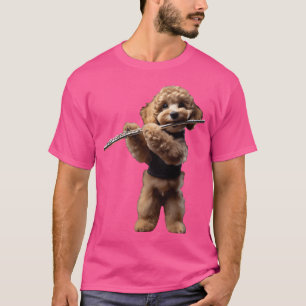 Camiseta Músico de orquesta divertida juguetona de perro co
