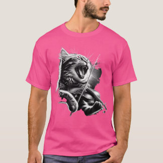 Camiseta Músico de orquesta divertida toca gato violinista