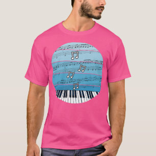 Camiseta Músico de Pianista de Jazz Notation Piano Teacher