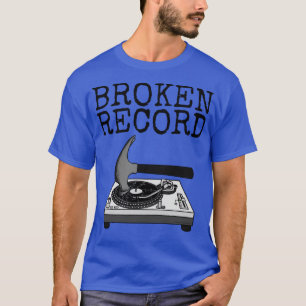 Camiseta Músico de productor musical de DJ de discos rotos