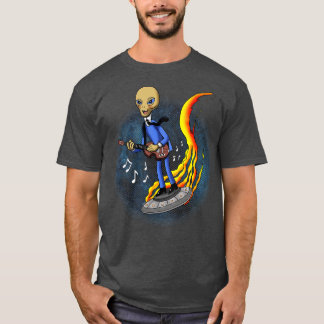 Camiseta Músico de Retro Vintage en el espacio ultraterrest