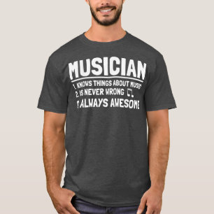 Camiseta Músico De Rock And Jazz Band Music Lover