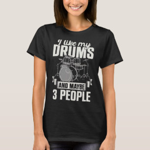 Camiseta Músico de rock de tambor percusión Serie D