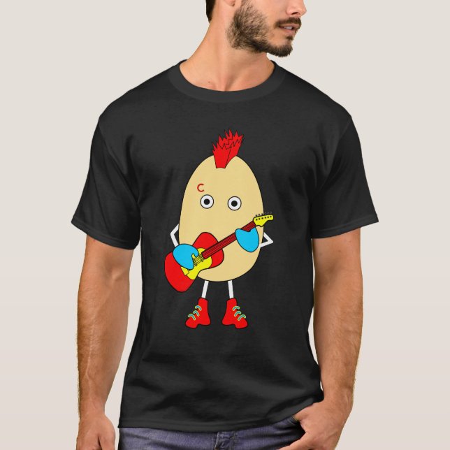 Camiseta Músico de rock Egghead (Anverso)