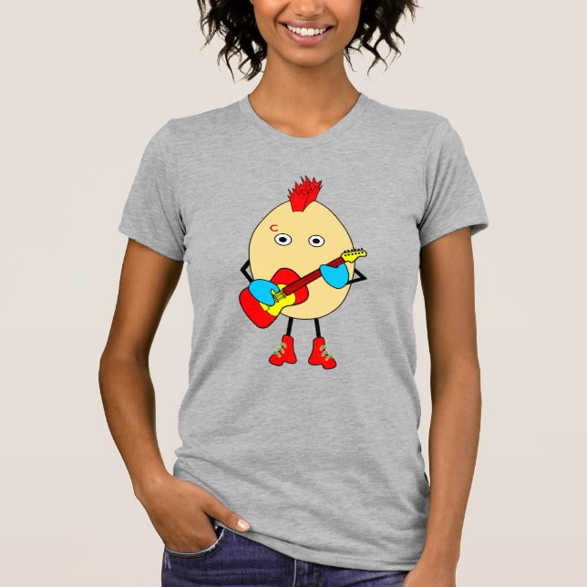 Camiseta Músico de rock Egghead (Anverso)