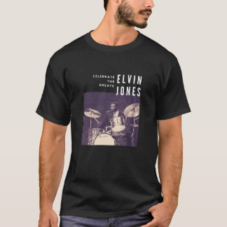 Camiseta Músico de tambor de jazz Elvin Jones
